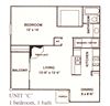 1 Bedroom/ 1 Bath C